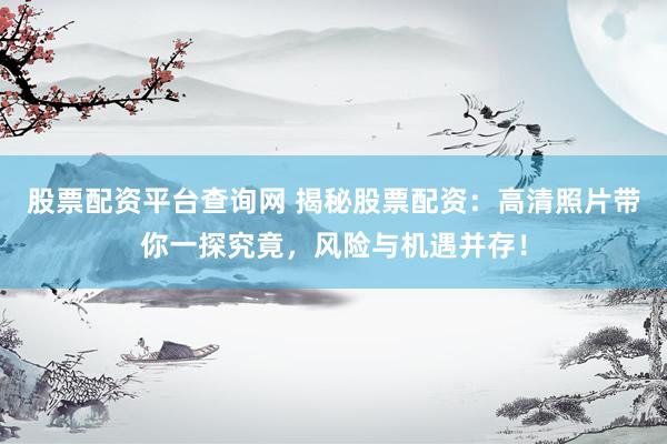 股票配资平台查询网 揭秘股票配资：高清照片带你一探究竟，风险与机遇并存！