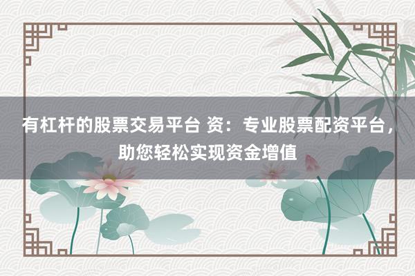 有杠杆的股票交易平台 资：专业股票配资平台，助您轻松实现资金增值
