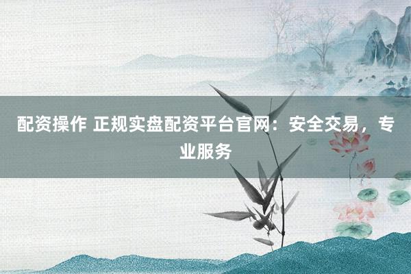 配资操作 正规实盘配资平台官网：安全交易，专业服务