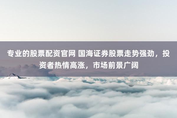 专业的股票配资官网 国海证券股票走势强劲，投资者热情高涨，市场前景广阔