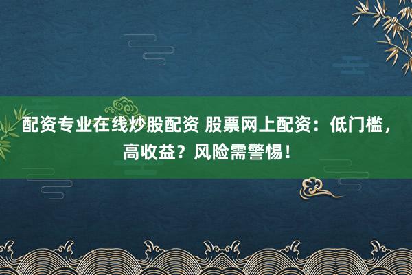 配资专业在线炒股配资 股票网上配资：低门槛，高收益？风险需警惕！