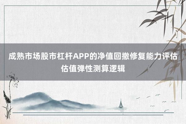 成熟市场股市杠杆APP的净值回撤修复能力评估估值弹性测算逻辑